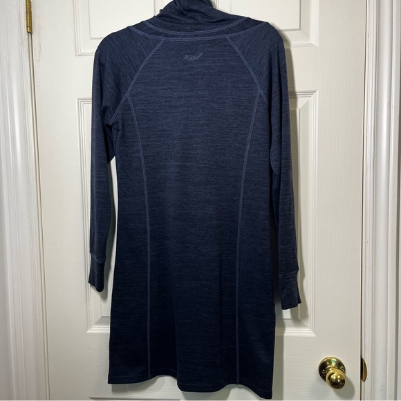 KUHL Lea Blue Cowl Neck Sweater Dress Size Small - Picture 2 of 8